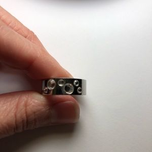 Stainless steel ring with CZ